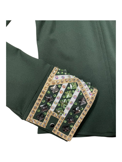 Horsemanship Shirt - Green/Bling - Custom Measurements - USED