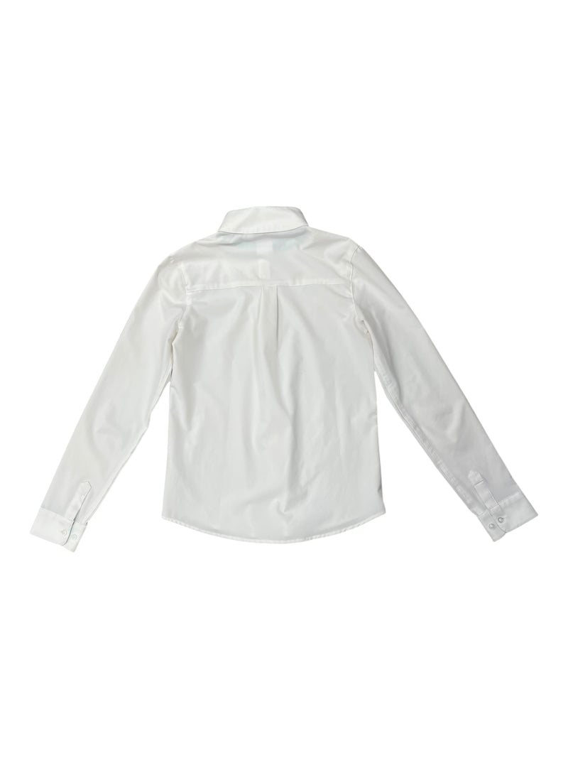 RJ Classics Prestige LS Show Shirt - White/Porcupine - Youth L - USED