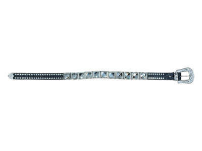 Nocona Bling Belt - Black/Silver Rhinestone - S (39") - USED