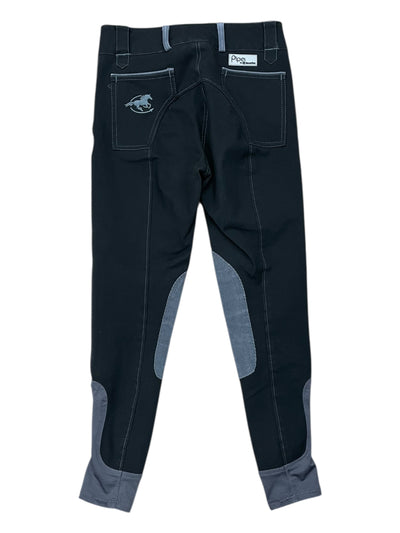 Smartpak Piper KP Breech - Black/Gray - Youth 12 - USED