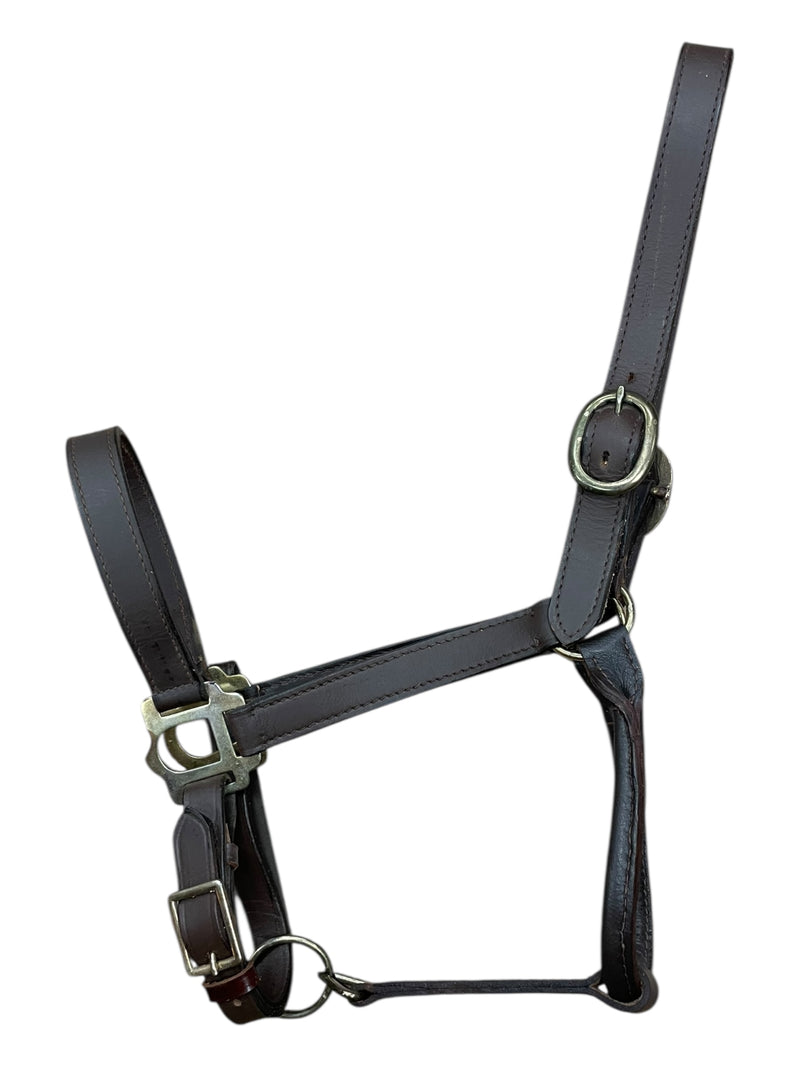 Synthetic Leather Halter - Brown - Est. F/S - USED