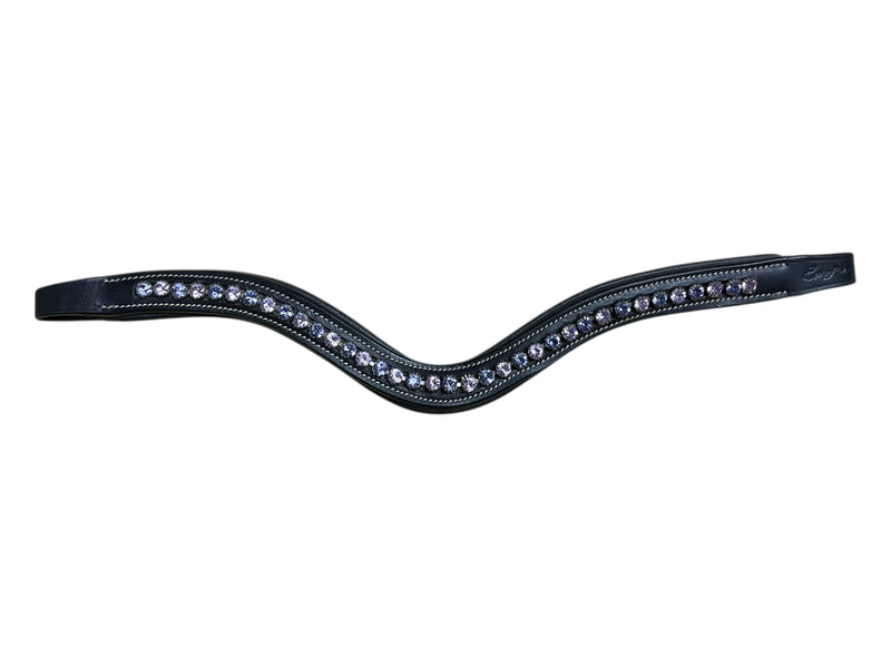 ExionPro Crystal Browband - Black/Light Pink/Light Purple - Est. Cob/Med - USED