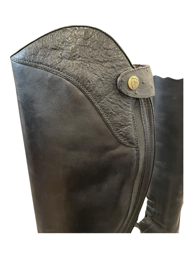 Ariat Ostrich Ellipse Tall Boots *NWT* - Black - 7.5 Med/Reg - USED