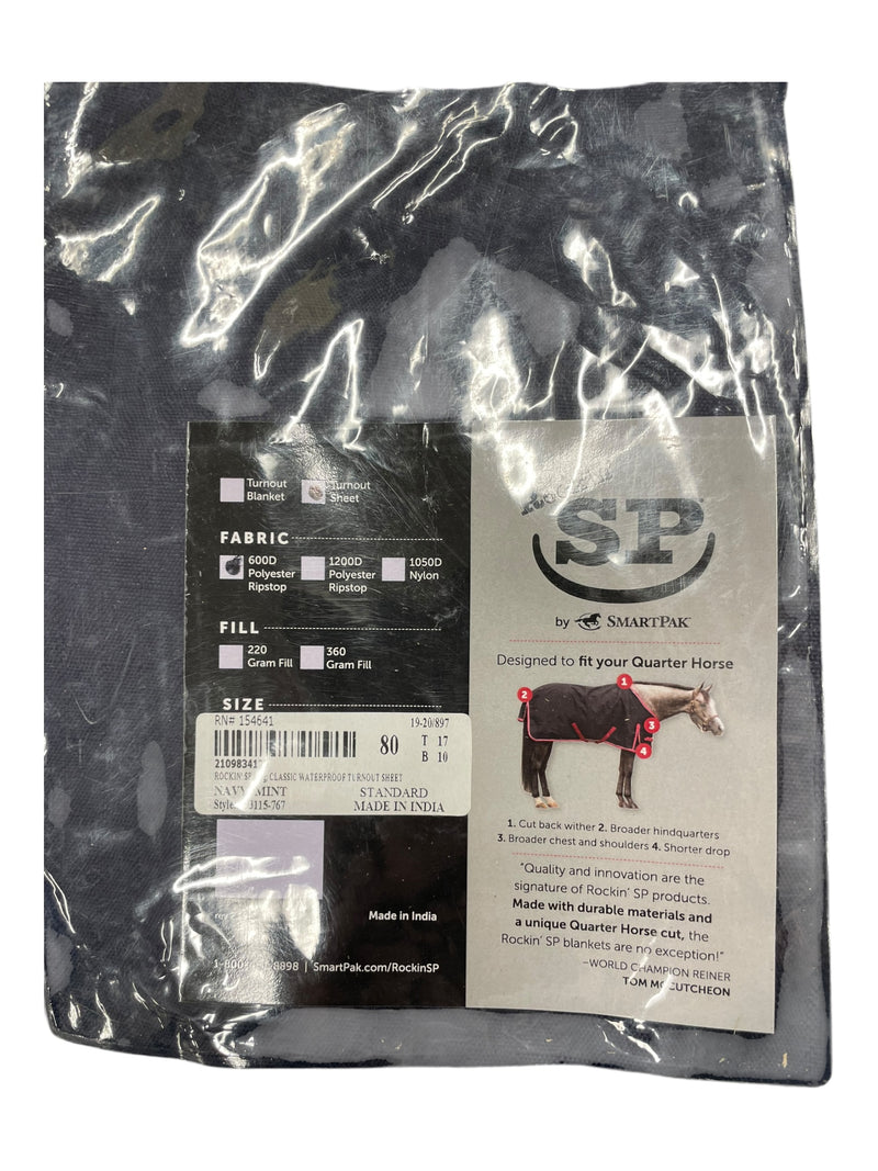 SmartPak Rockin SP T/O Sheet - Navy/Mint - 80" - USED