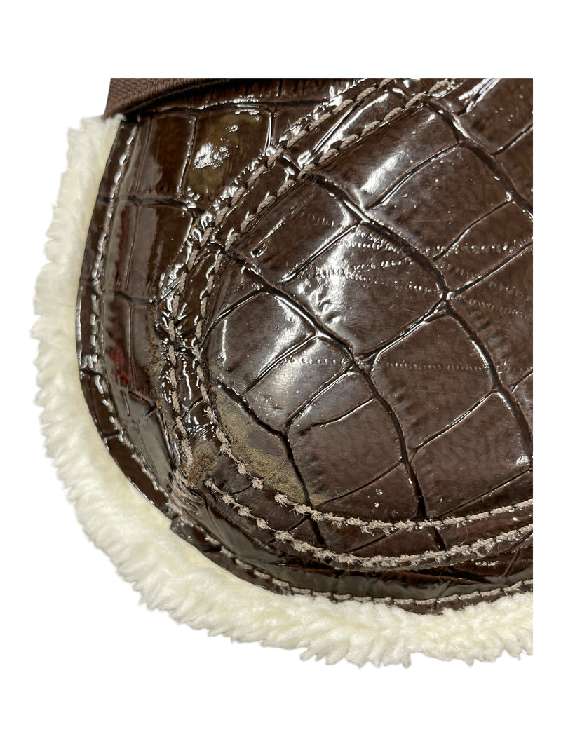PS Of Sweden Open Fronts/Fetlocks - Brown Croc - F/S - USED