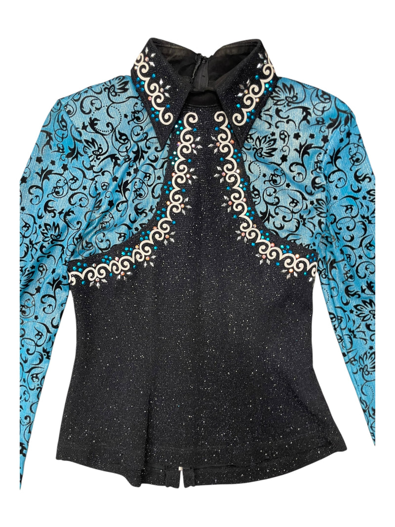 Hobby Horse Horsemanship Shirt - Black/Blue - S - USED