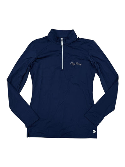 Mod Eq "Stay Classy" Sun Shirt - Navy/Gold - Est. S - USED