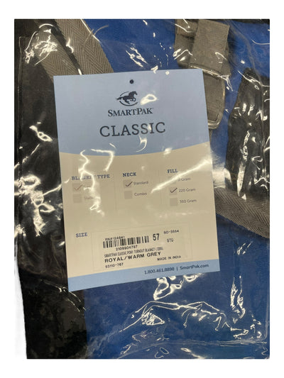 Smartpak Classic T/O Blanket - Royal/Grey - 220g, 57" - USED