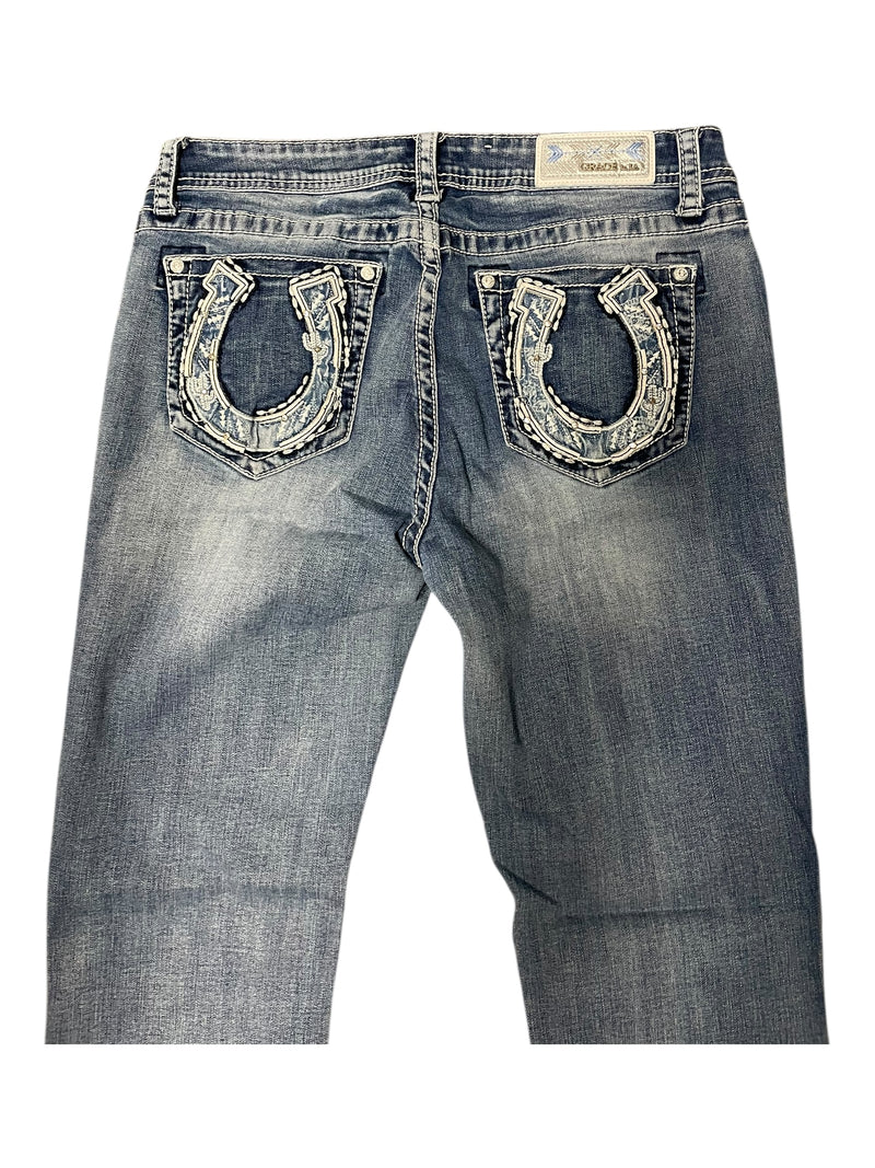 Grace In LA Jeans - Washed Denim - 31 - USED
