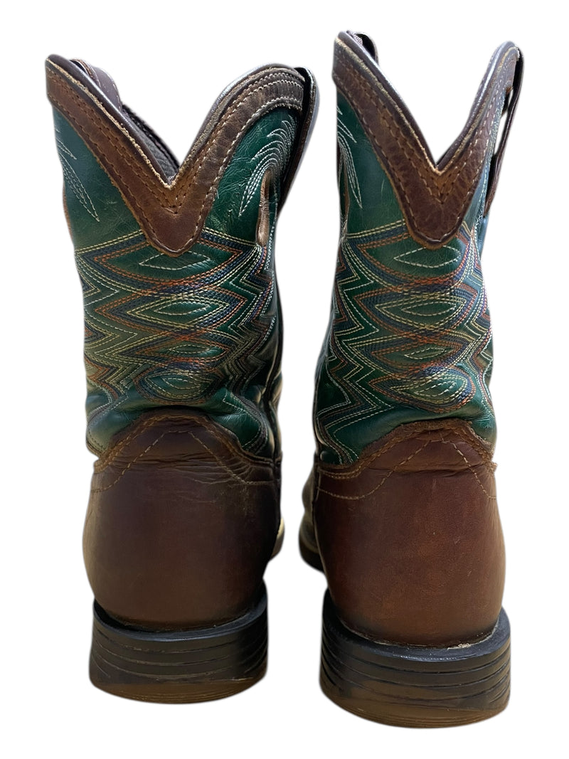Durango Western Boots - Tan/Turquoise - Kids 8" / 3.5M - USED