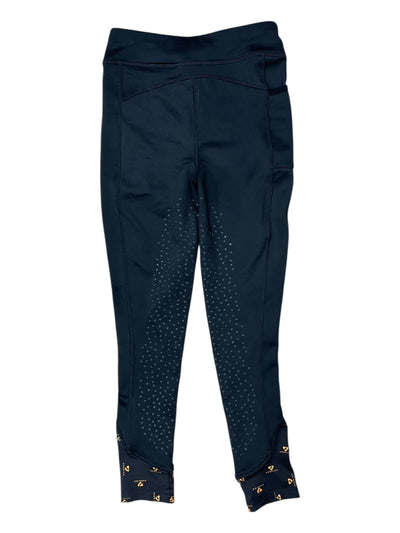 Aubrion Full Leg Winter Tight - Black/Orange - Age 11-12 - USED