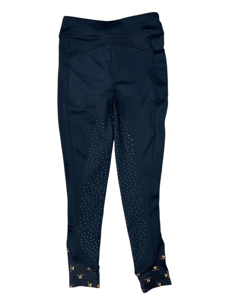Aubrion Full Leg Winter Tight - Black/Orange - Age 11-12 - USED