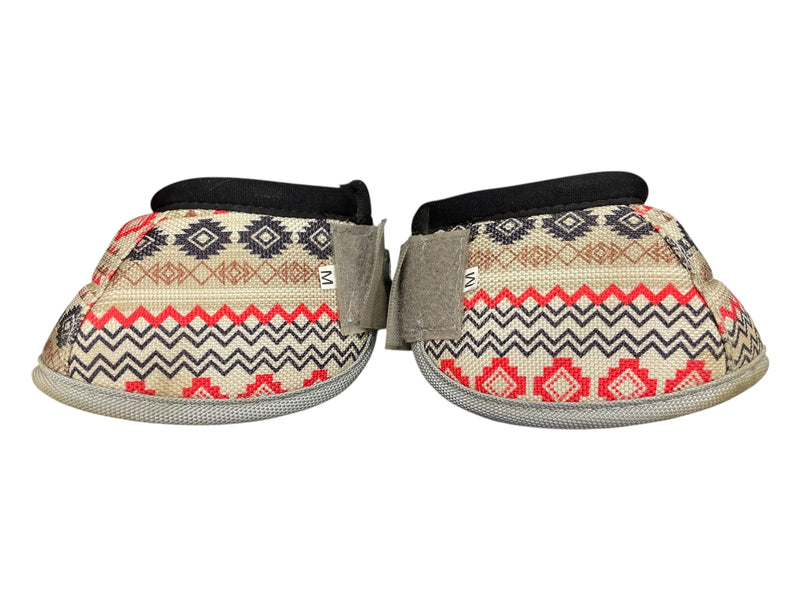 Weaver No-Turn Bell Boots - Tan/Red/Black - M - USED