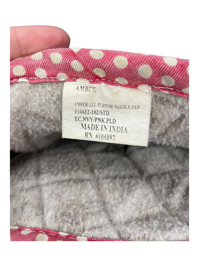 Equine Couture Amber AP Pad - Navy/Pink Plaid - Standard Size - USED