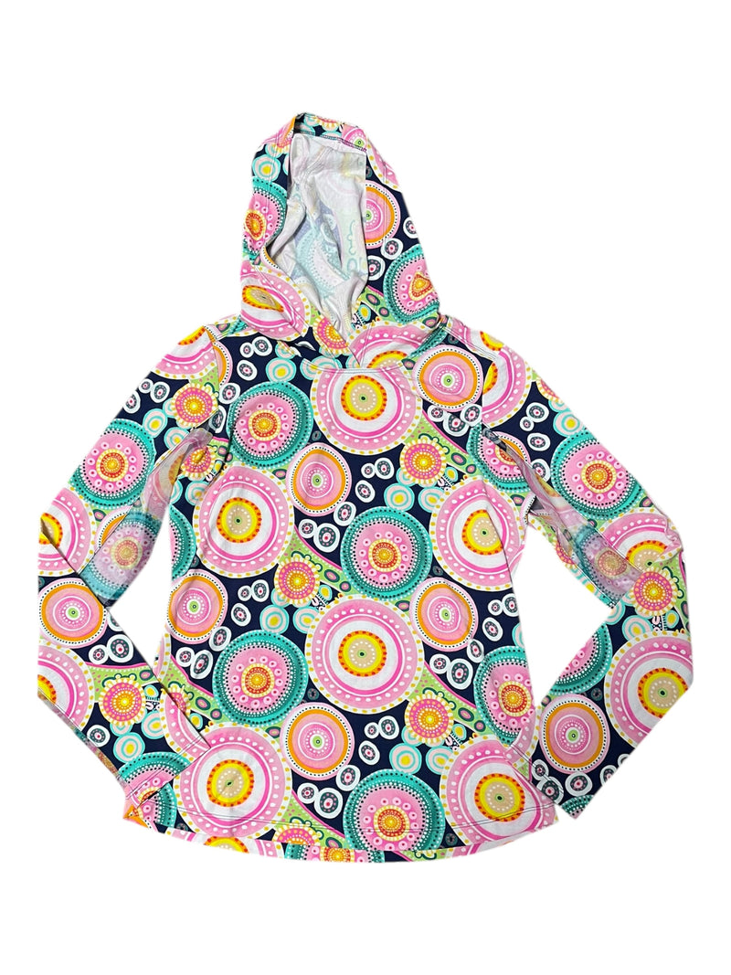 IBKUL LS Hoodie Sun Shirt *NWOT* - Leona Print - S - USED