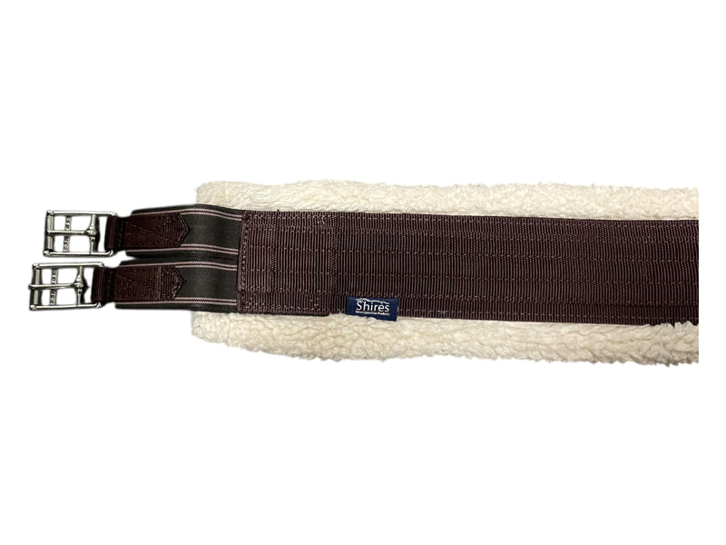 Shires Fleece Lined Girth - Brown/Natural - 44" - USED