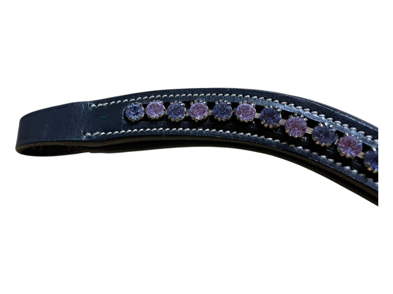 ExionPro Crystal Browband - Black/Light Pink/Light Purple - Est. Cob/Med - USED