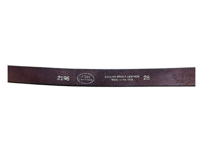 Tory Leather Belt - Brown/Brass - 28 - USED