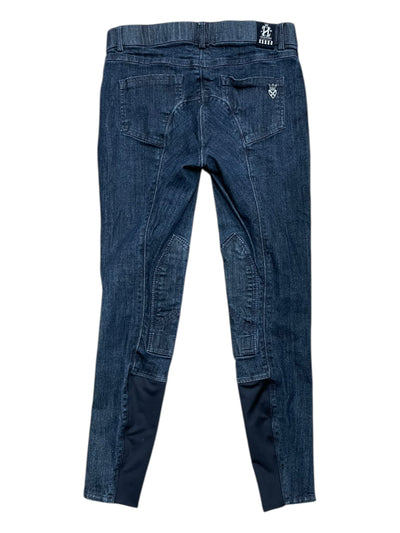 Horze Denim KP Breech - Dark Blue - 28 - USED