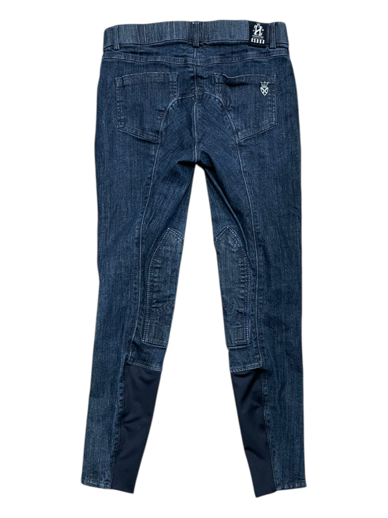 Horze Denim KP Breech - Dark Blue - 28 - USED