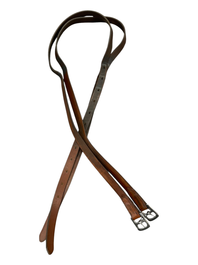 Courbette Stirrup Leathers - Brown - Approx 56" - USED