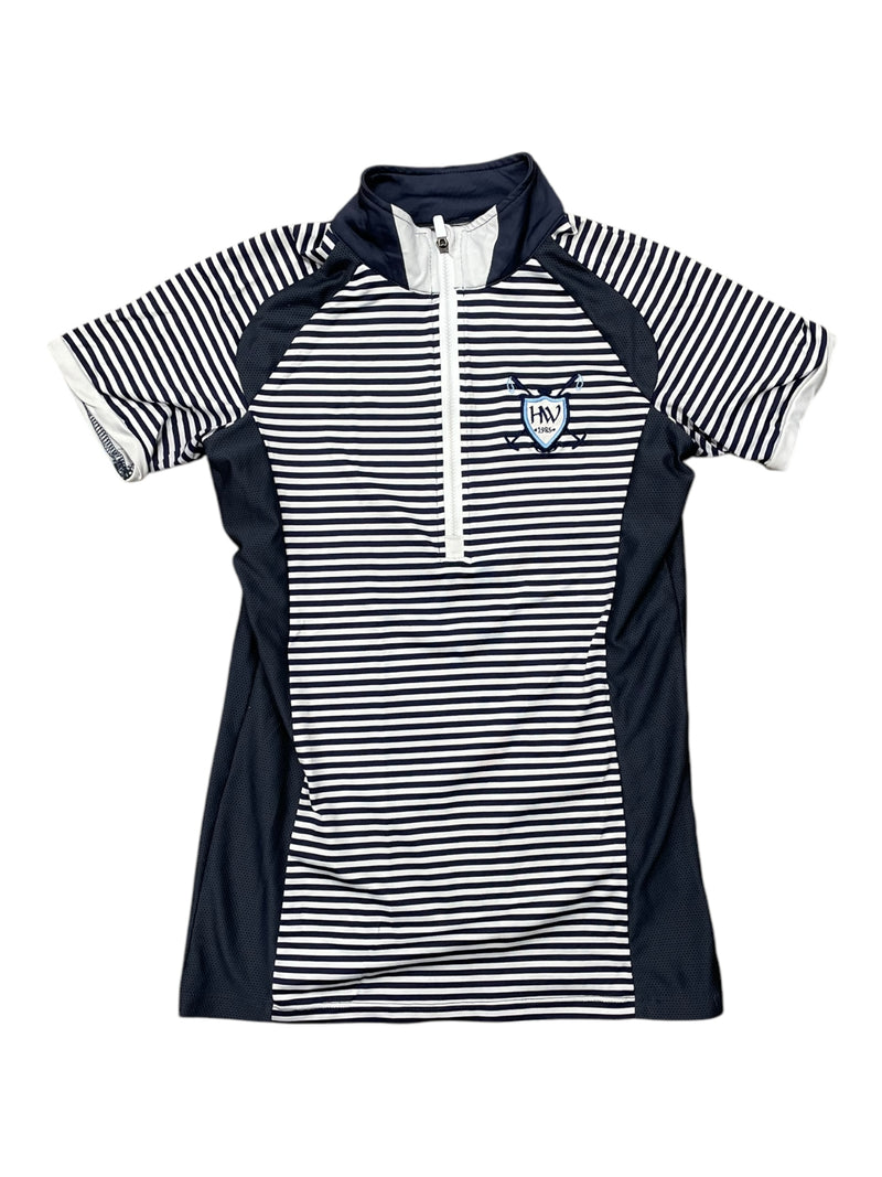 Horseware SS 1/4 Zip Top - White/Navy - S - USED