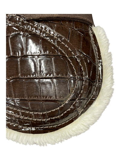PS Of Sweden Open Fronts/Fetlocks - Brown Croc - F/S - USED