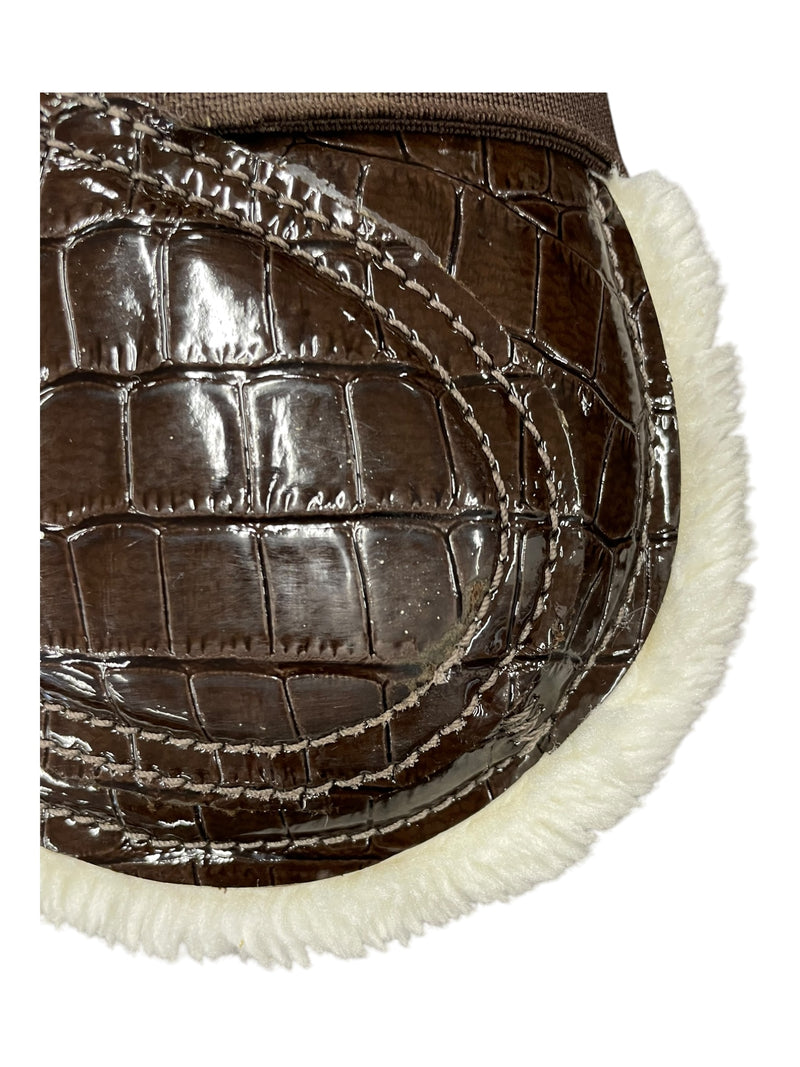 PS Of Sweden Open Fronts/Fetlocks - Brown Croc - F/S - USED