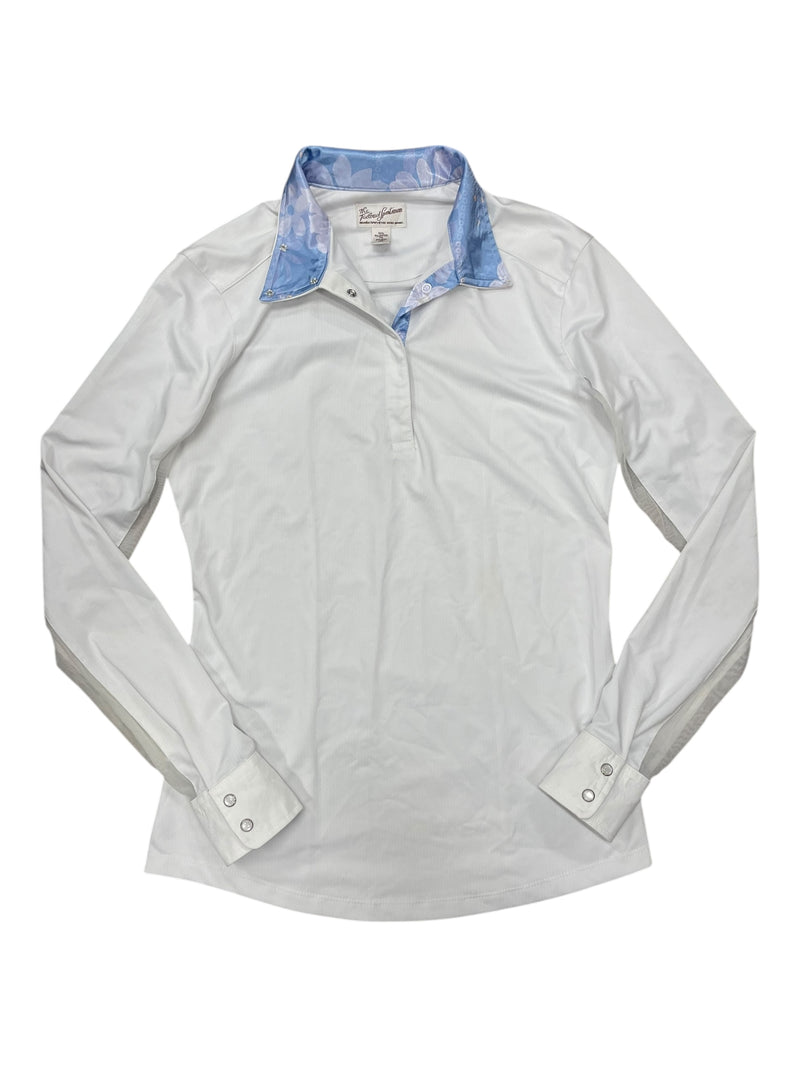 Tailored Sportsman LS Show Shirt - White/Blue - S - USED
