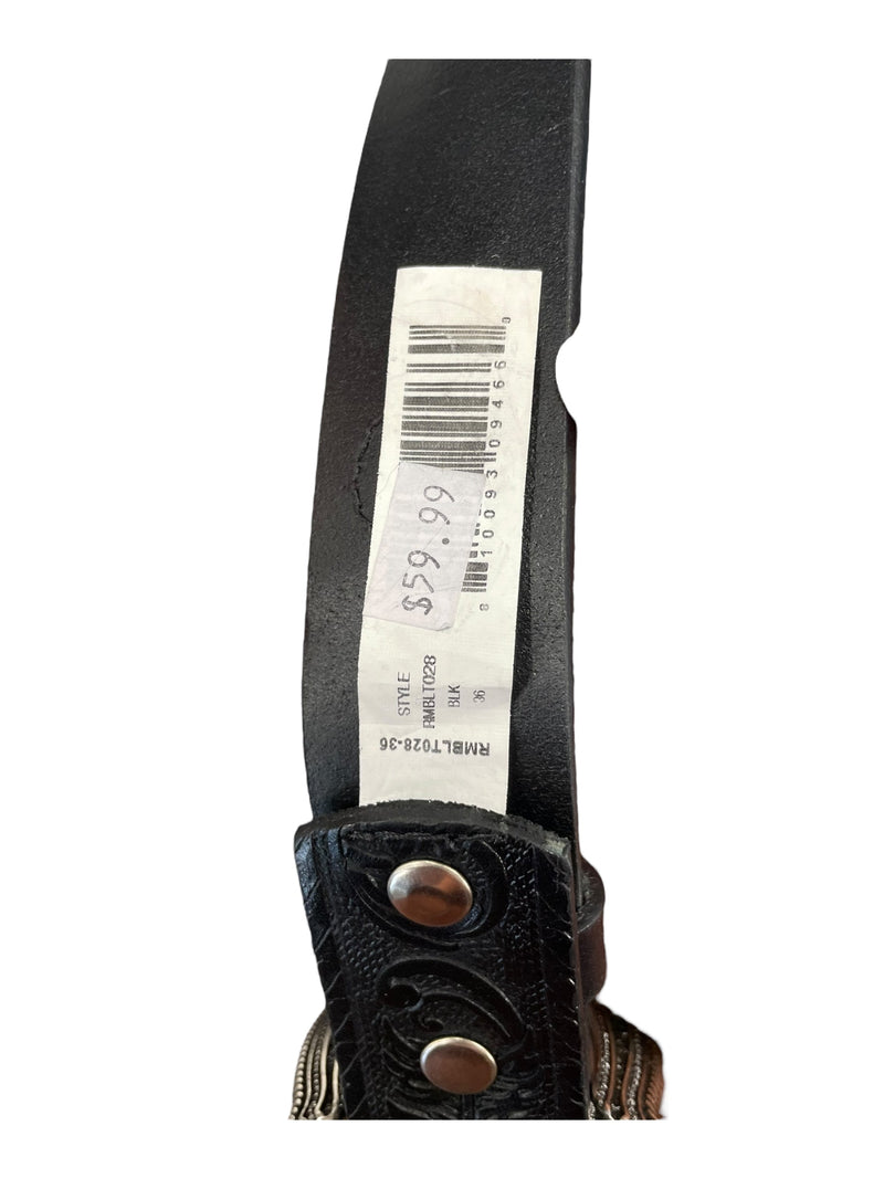 Roughy Belt - Tooled Black - 36 - USED