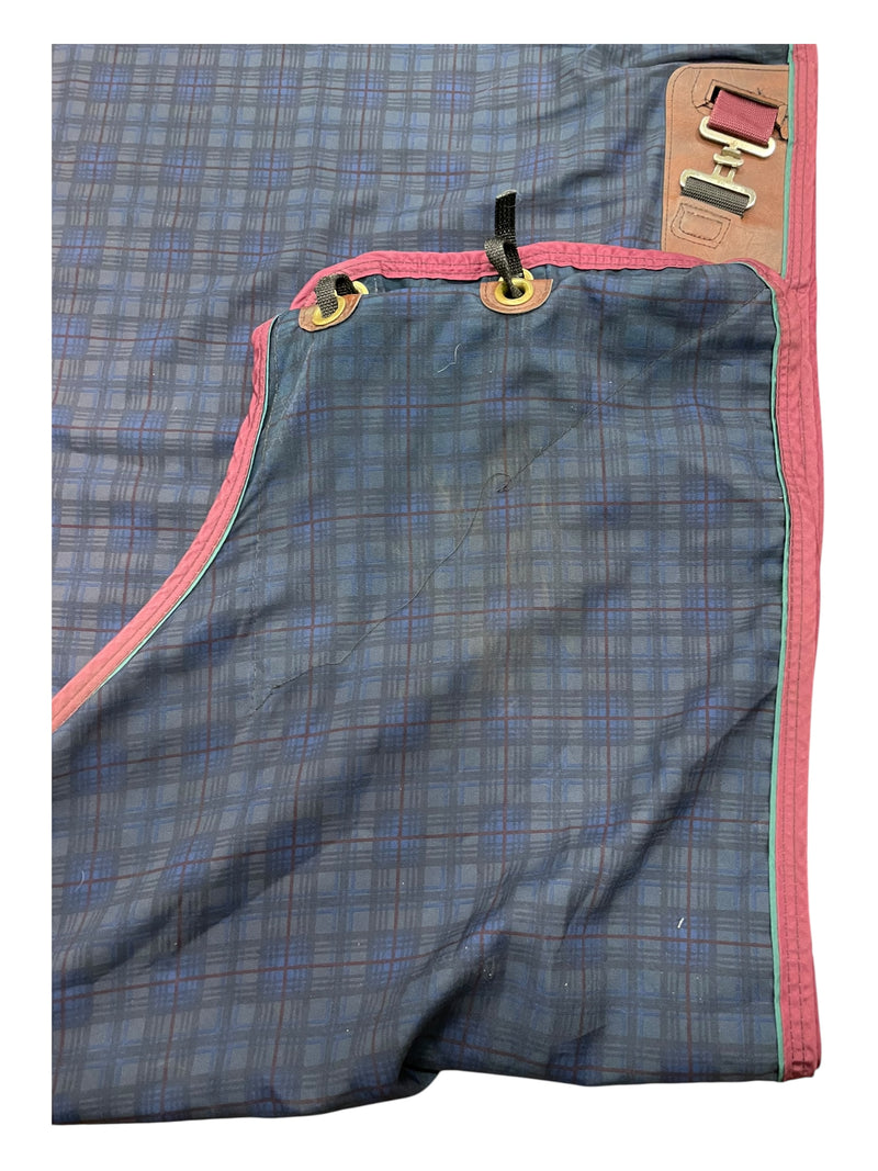 Big Dees Stable Sheet - Dark Plaid - 82" - USED