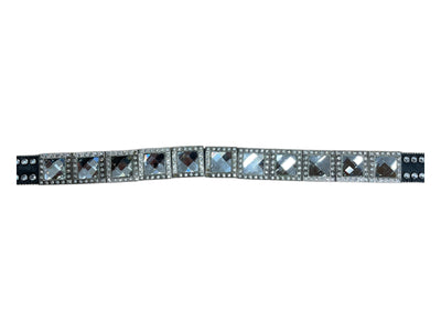 Nocona Bling Belt - Black/Silver Rhinestone - S (39") - USED