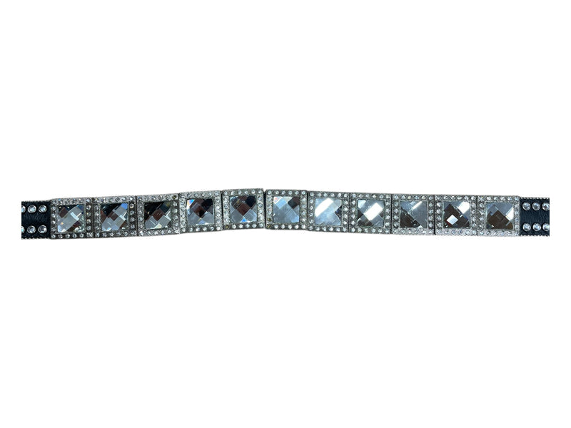 Nocona Bling Belt - Black/Silver Rhinestone - S (39") - USED