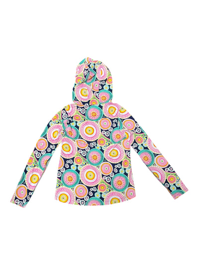 IBKUL LS Hoodie Sun Shirt *NWOT* - Leona Print - S - USED