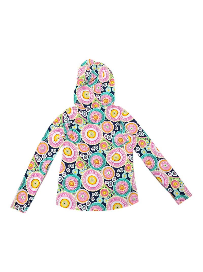IBKUL LS Hoodie Sun Shirt *NWOT* - Leona Print - S - USED
