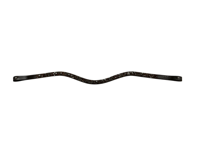 Kavalkade Button Browband *NWOT* - Brown/Bling - F - USED