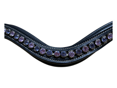 ExionPro Crystal Browband - Black/Light Pink/Light Purple - Est. Cob/Med - USED