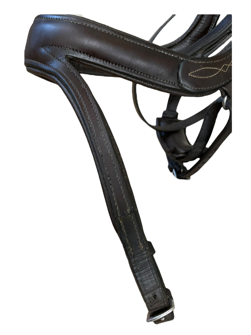 PS Of Sweden "Jump Off" Bridle W/ Reins- Brown - Cob Size/Full Crown - USED