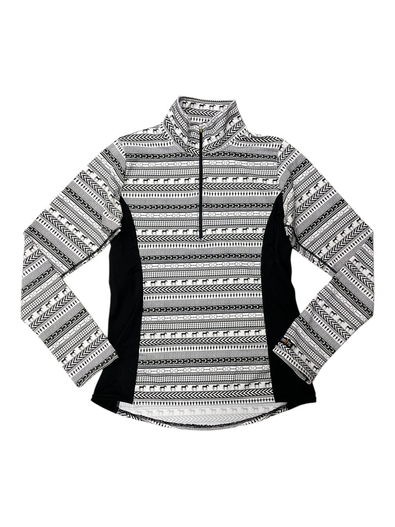Kerrits 1/4 Zip Pullover - Black/White - S - USED