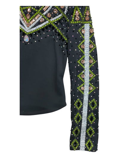 Western All Day Shirt - Black/Bling - Custom Measurements - USED