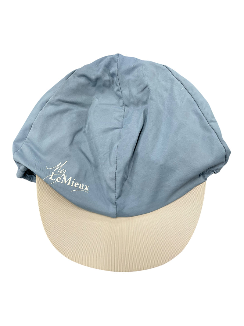 LeMieux Hat Silk *No Pom* - Blue/Grey - USED