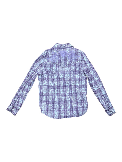 Outback Snap Button Down - Purple Print - XL - USED