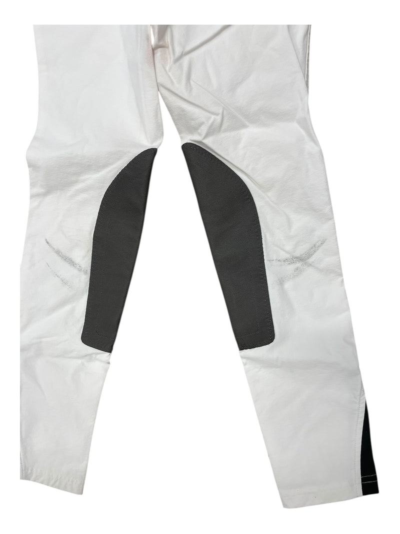 Kerrits KP Breech - White/Gray - Youth L - USED