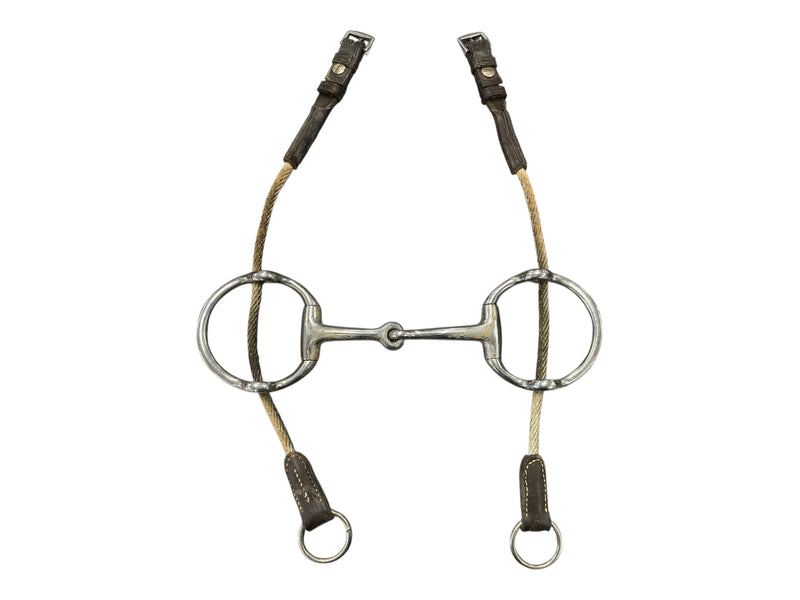 Eggbutt Gag W/ Rope Cheeks - SS - Approx 4 3/4" - USED
