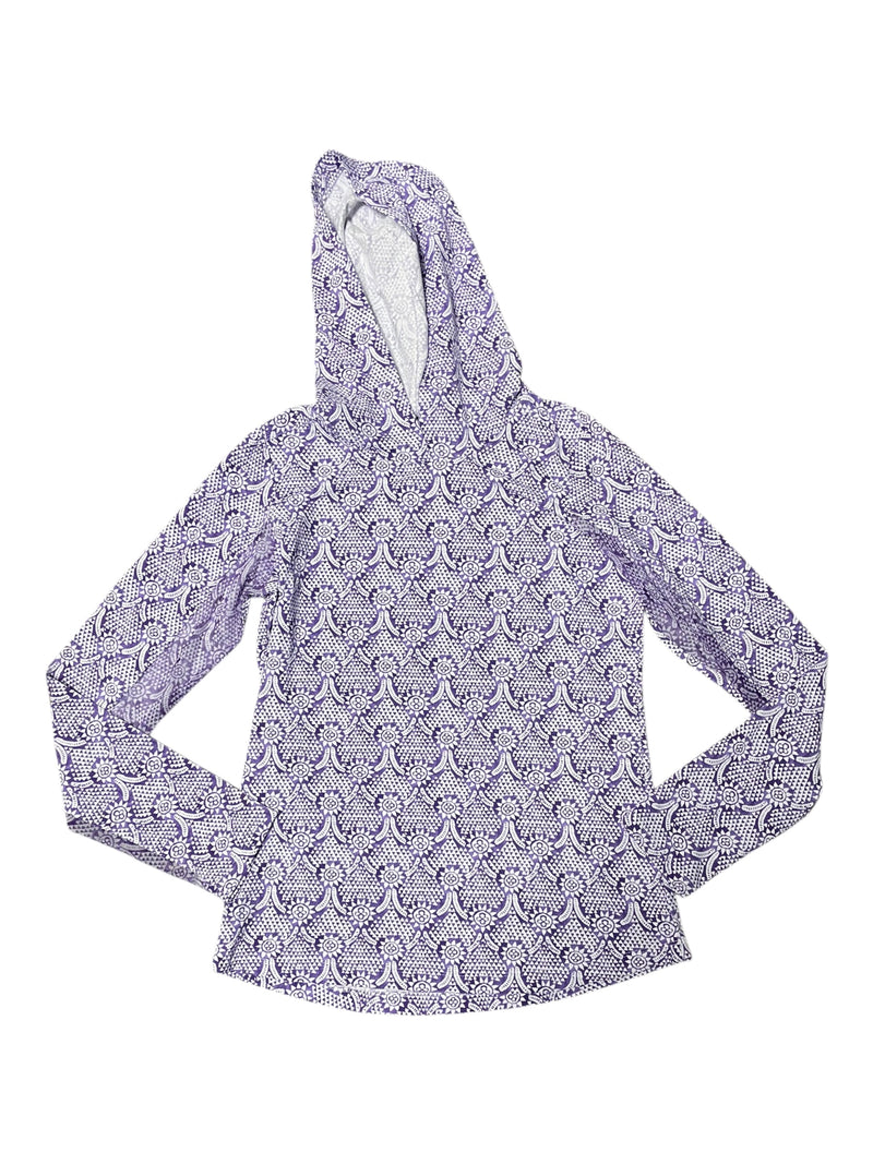 IBKUL LS Hoodie Sun Shirt *NWOT* - Purple Ribbons - S - USED