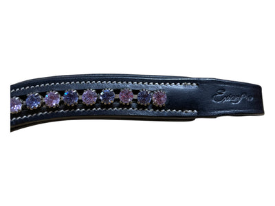 ExionPro Crystal Browband - Black/Light Pink/Light Purple - Est. Cob/Med - USED