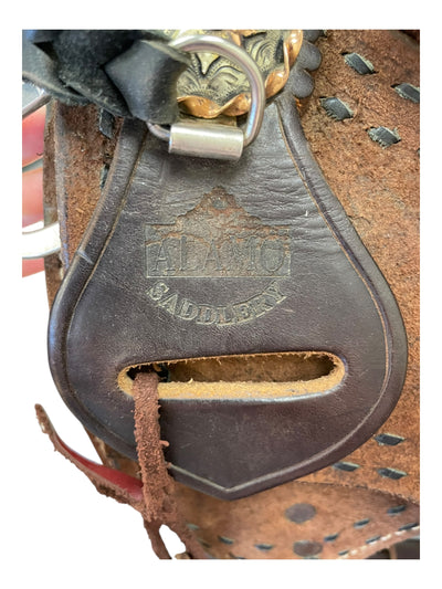 Alamo Saddle W/ Tack - Brown - 16" / Approx 7" Gullet - USED