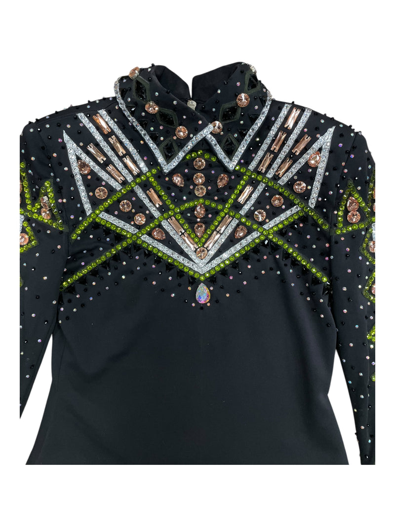 Western All Day Shirt - Black/Bling - Custom Measurements - USED