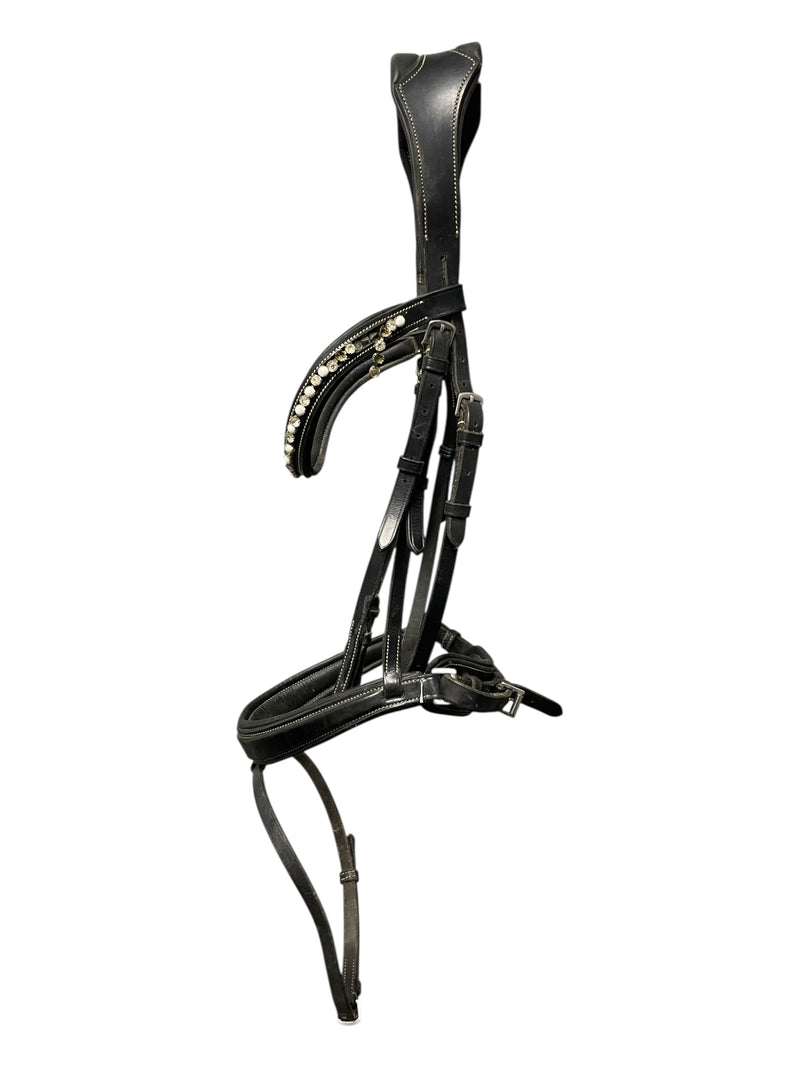 Red Barn Pace DR Bridle - Black - F/S - USED