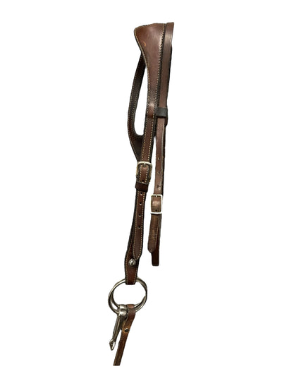 One Ear Headstall W/ Split Reins + Bit - Brown - Approx 5 1/4" - USED